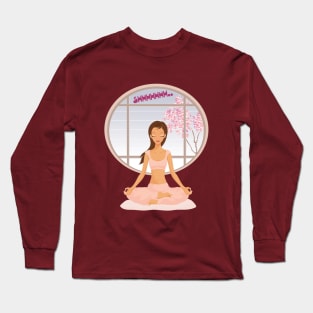 relaxing yoga condition Long Sleeve T-Shirt